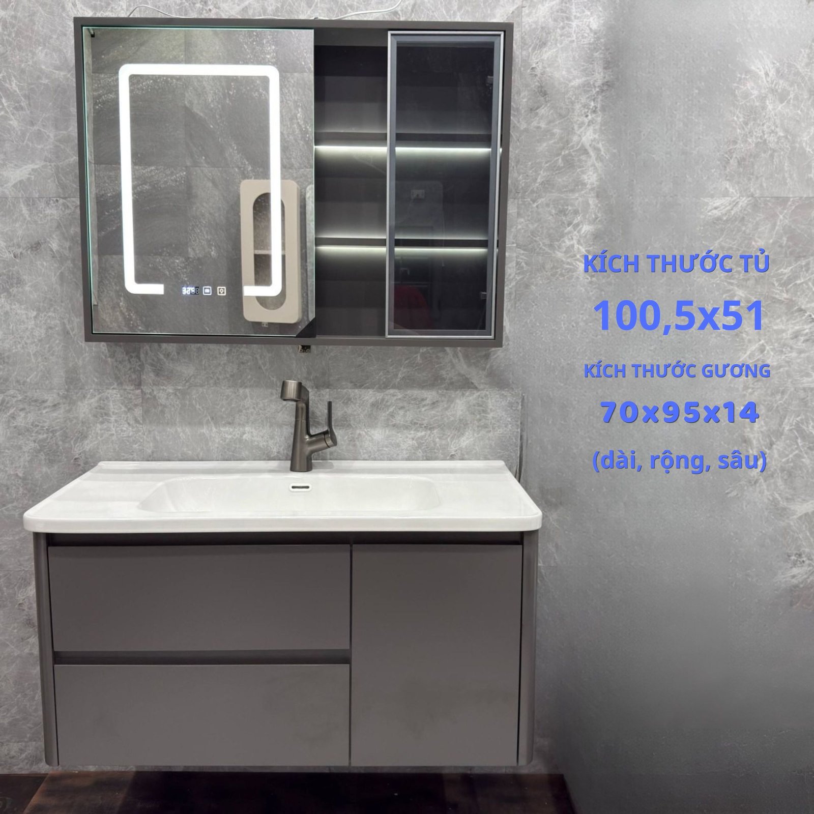 BỘ TỦ CHẬU LAVABO TOZU TZ-T08X-100